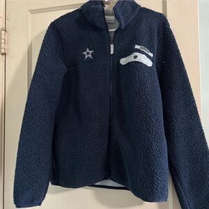 cowboys fleece zip up jacket